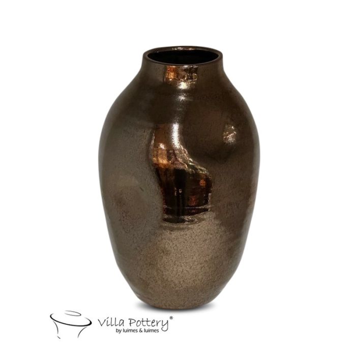 Campari vaas groen goud creme