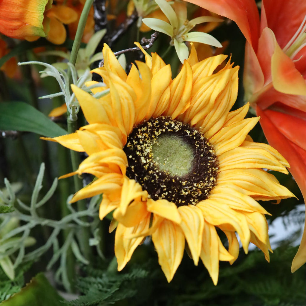 Kunstboeket Maxima close-up bloemen