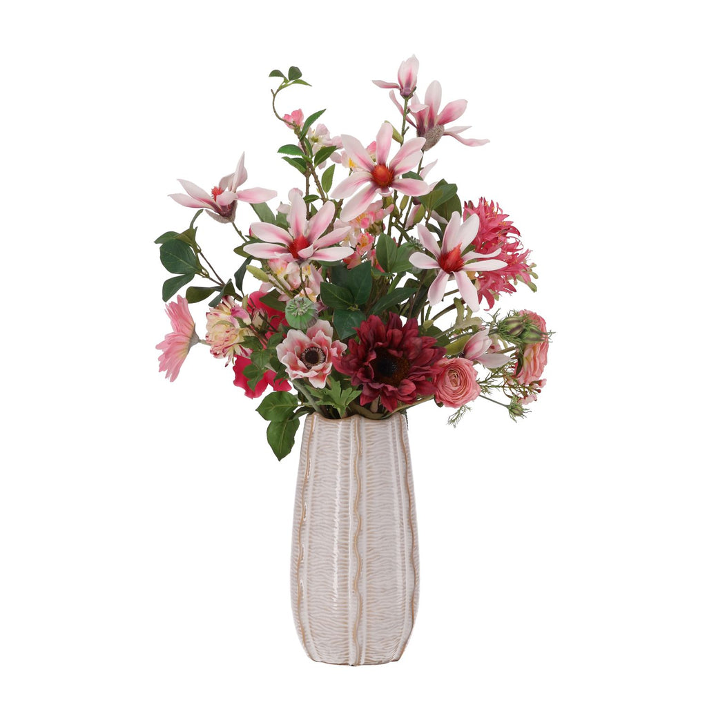 Kunstboeket London Pippa 80 cm roze