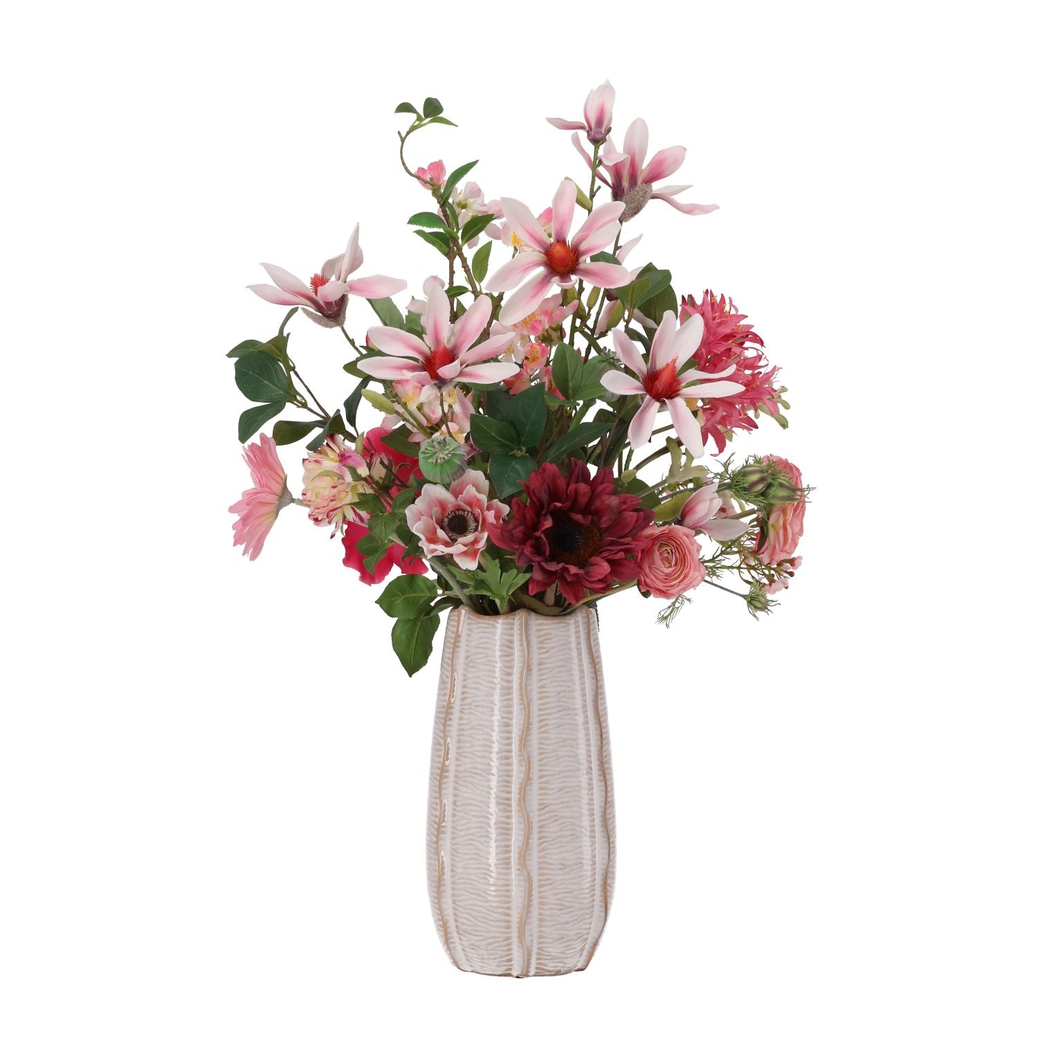 Kunstboeket London Pippa 80 cm roze