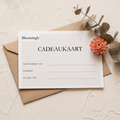 Bloomingly cadeaukaart met envelop en bloem
